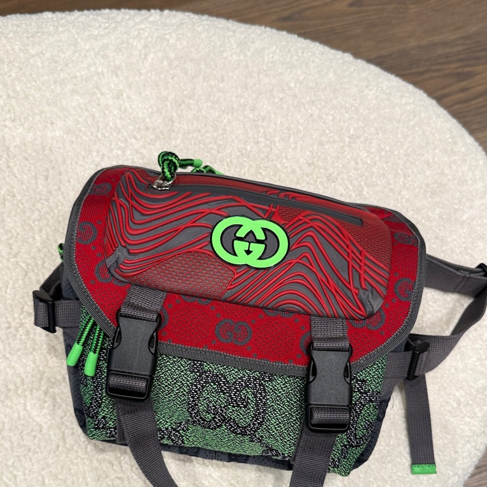 Gucci Red and Green waist/ backpack Bag